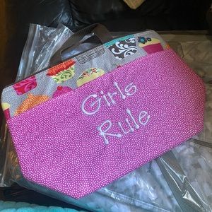 Thirty-One Thermal Tote with embroidery “Girls Rule”